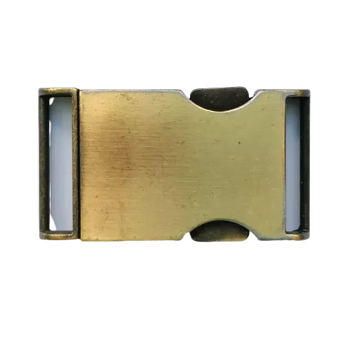 Klikgesp metaal - geborsteld brons - 50 x 28 mm