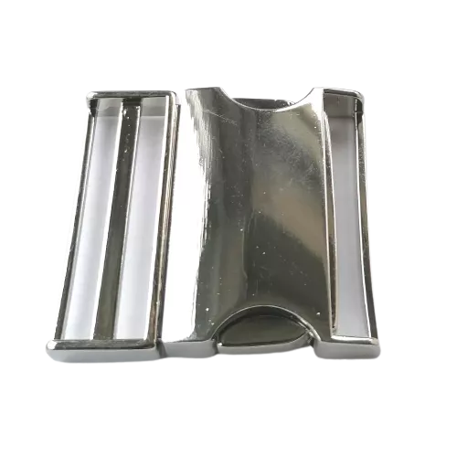 Klikgesp metaal - zilver - 45 x 40 mm