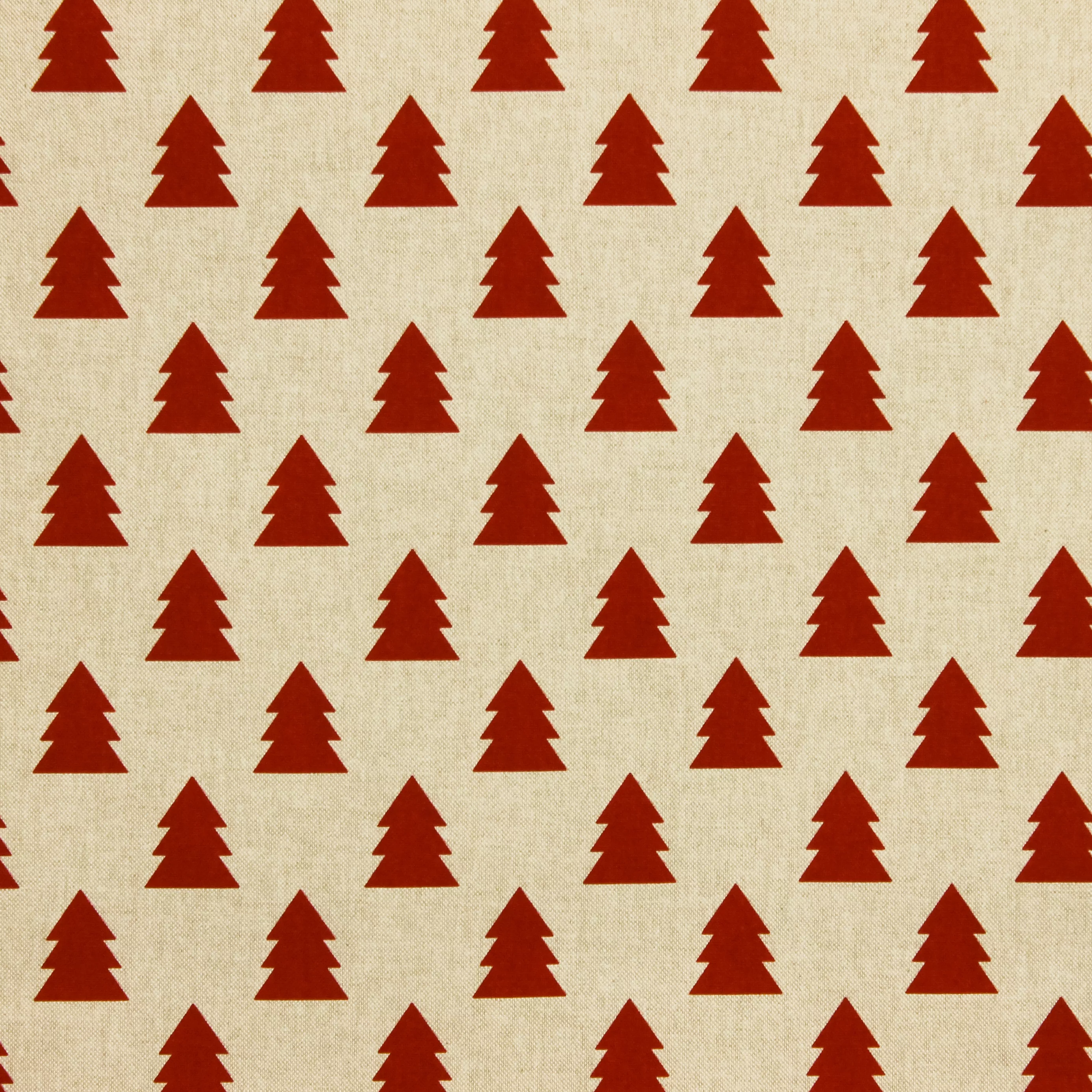 Canvas lichtbruin met rode kerstbomen