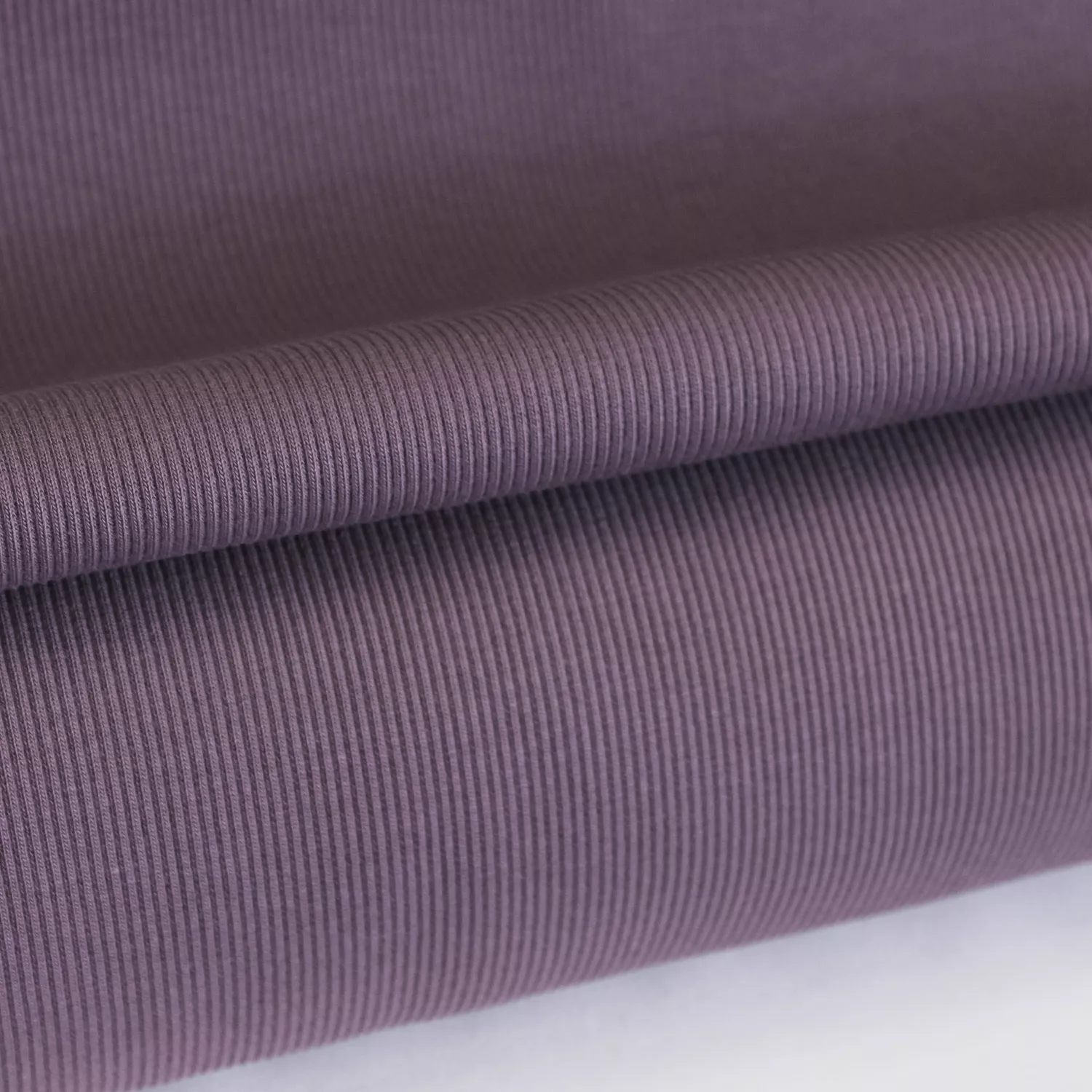Geribbelde boordstof mauve