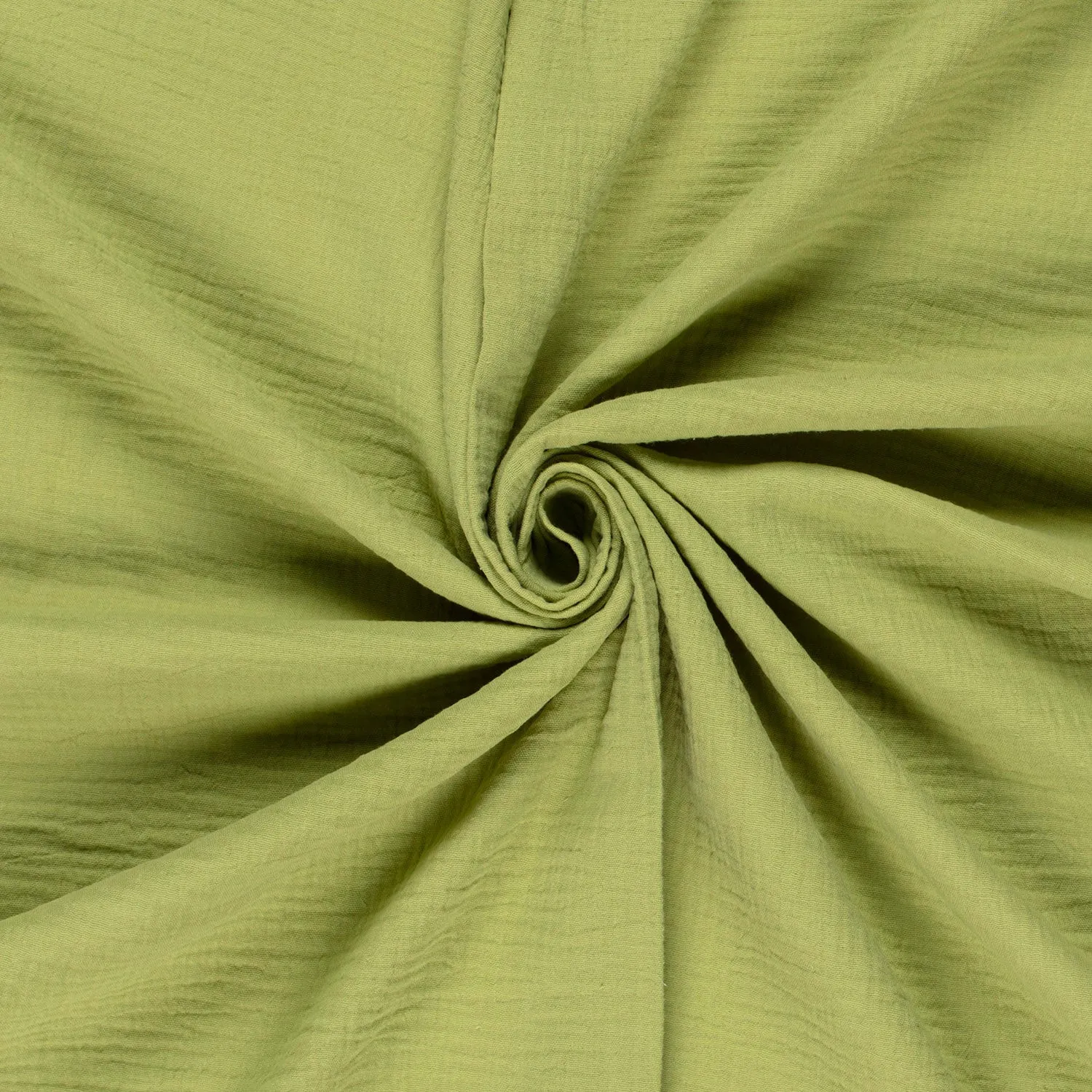 Mousseline effen olijfgroen