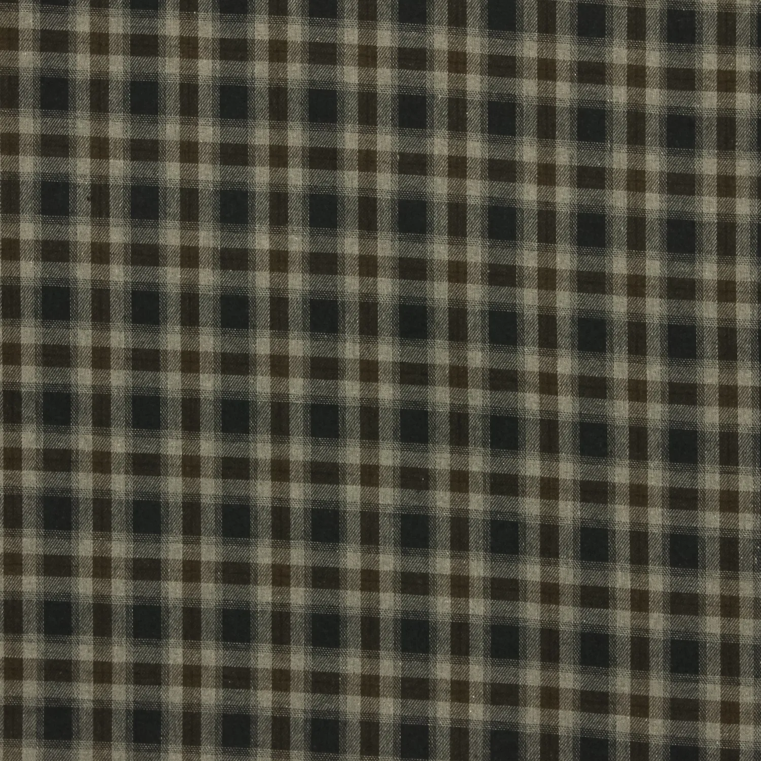 Katoen flanel ruitjes blauw/bruin