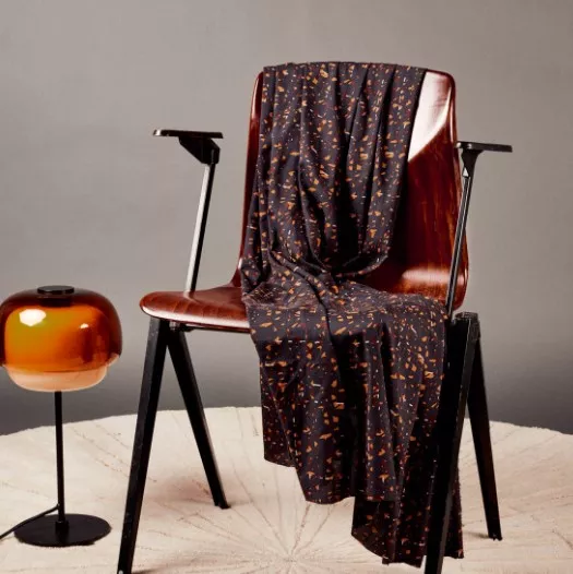 Lenzing ecovero zwart met bruine vlekjes  - Atelier Brunette -