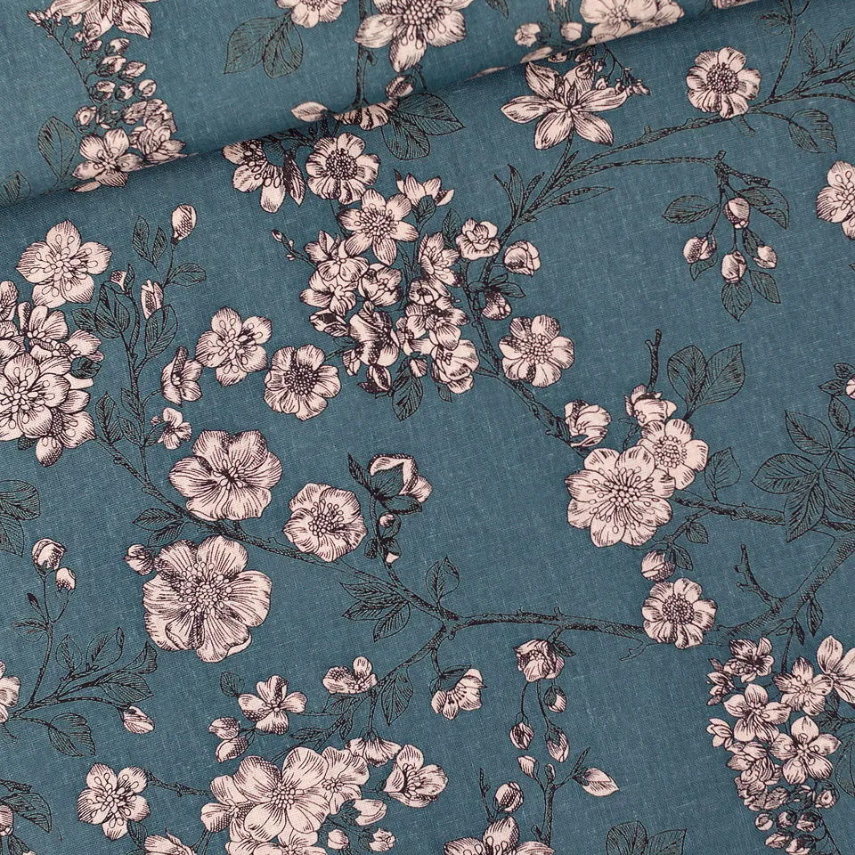 Linnen viscose blend 'cherry blossom'  - See You At Six -