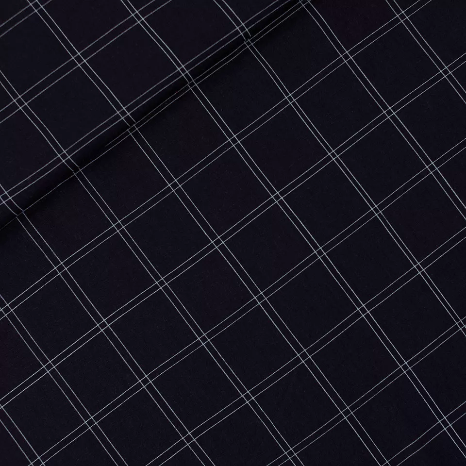 Linnen viscose blend 'double grid'  - See You At Six -