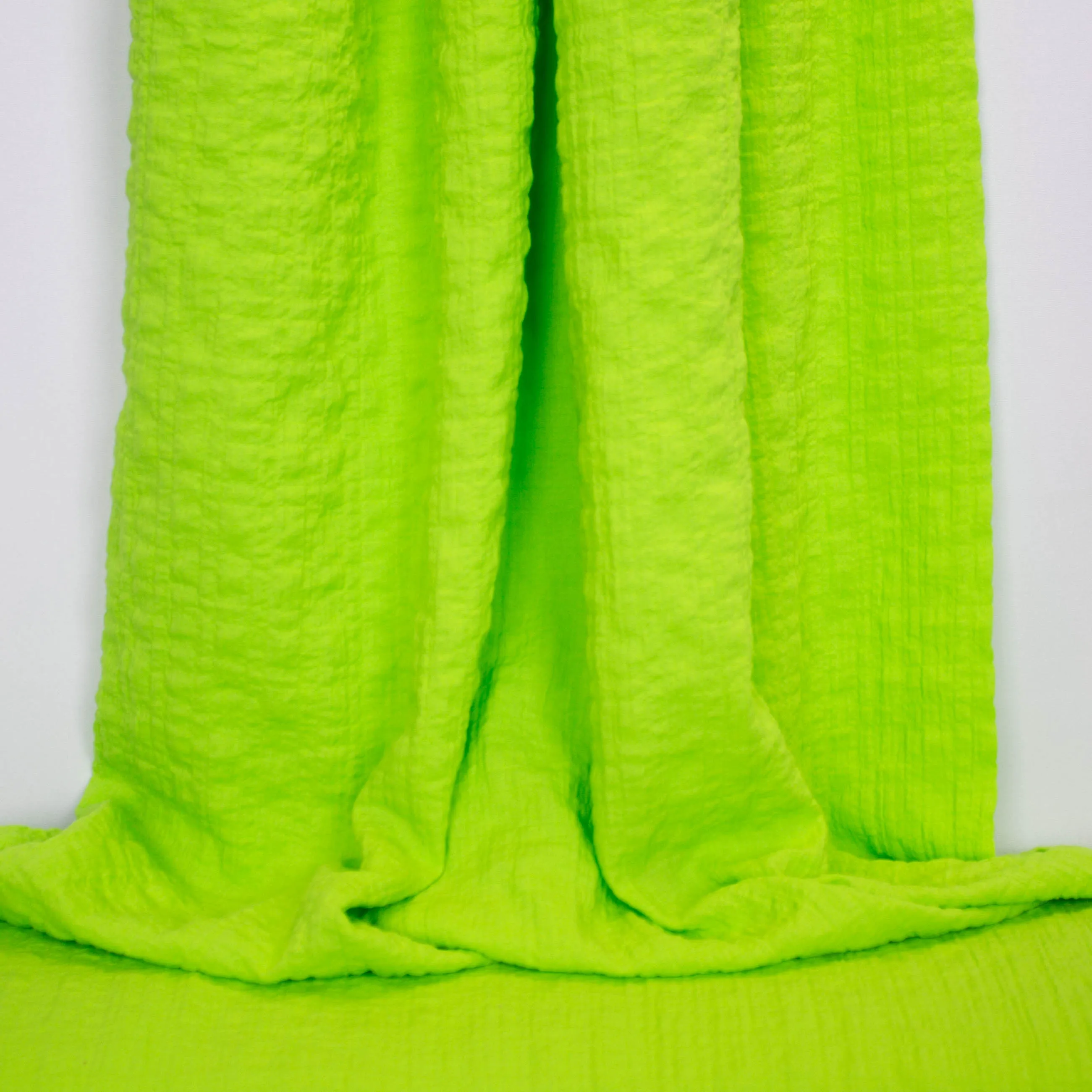 Seersucker neon groen - Knipmode