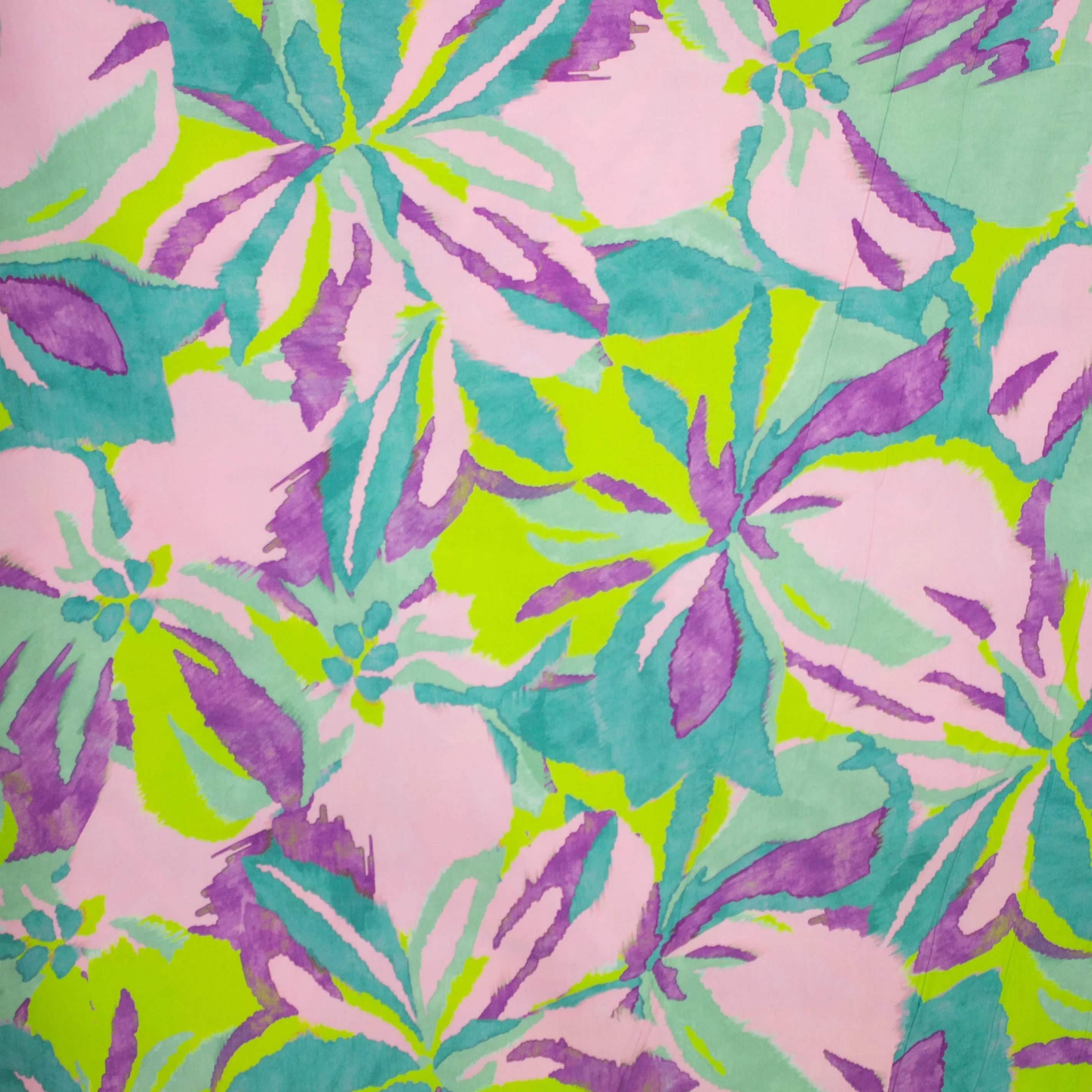 Katoen roos en groene print