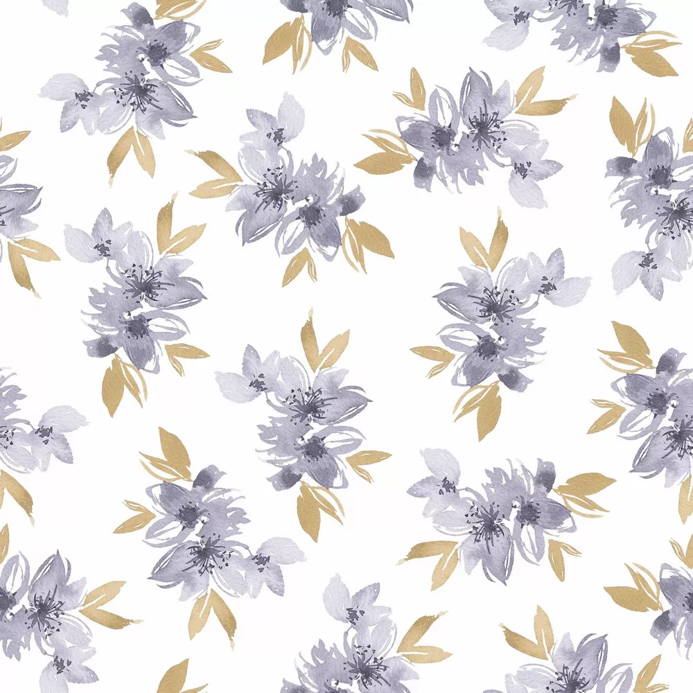 Tricot wit met bloemen - Poppy
