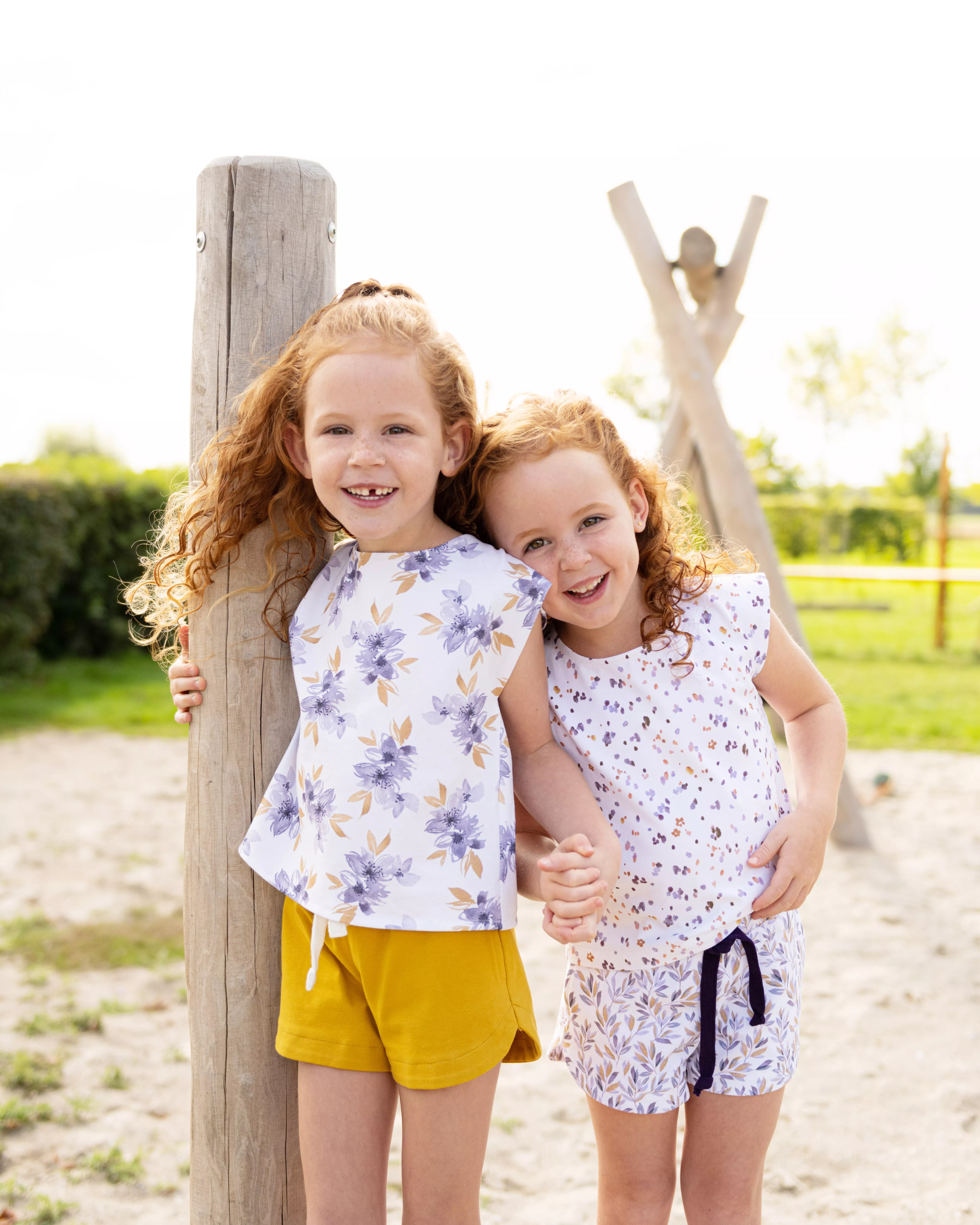 Tricot wit met bloemen - Poppy