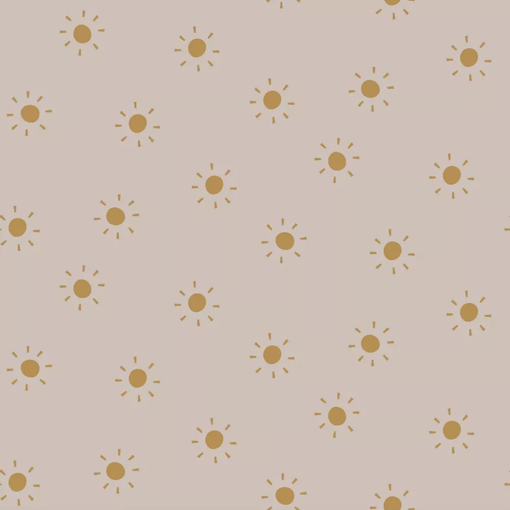 Tricot zandkleur met zonnen - Poppy
