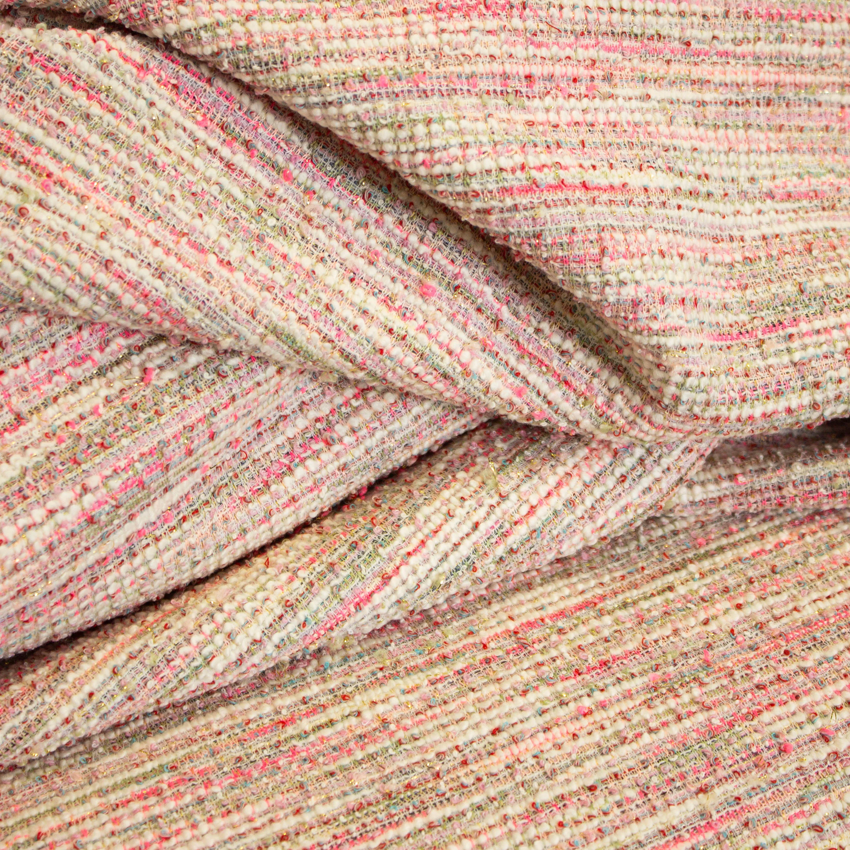 Chanelstof stretch roze
