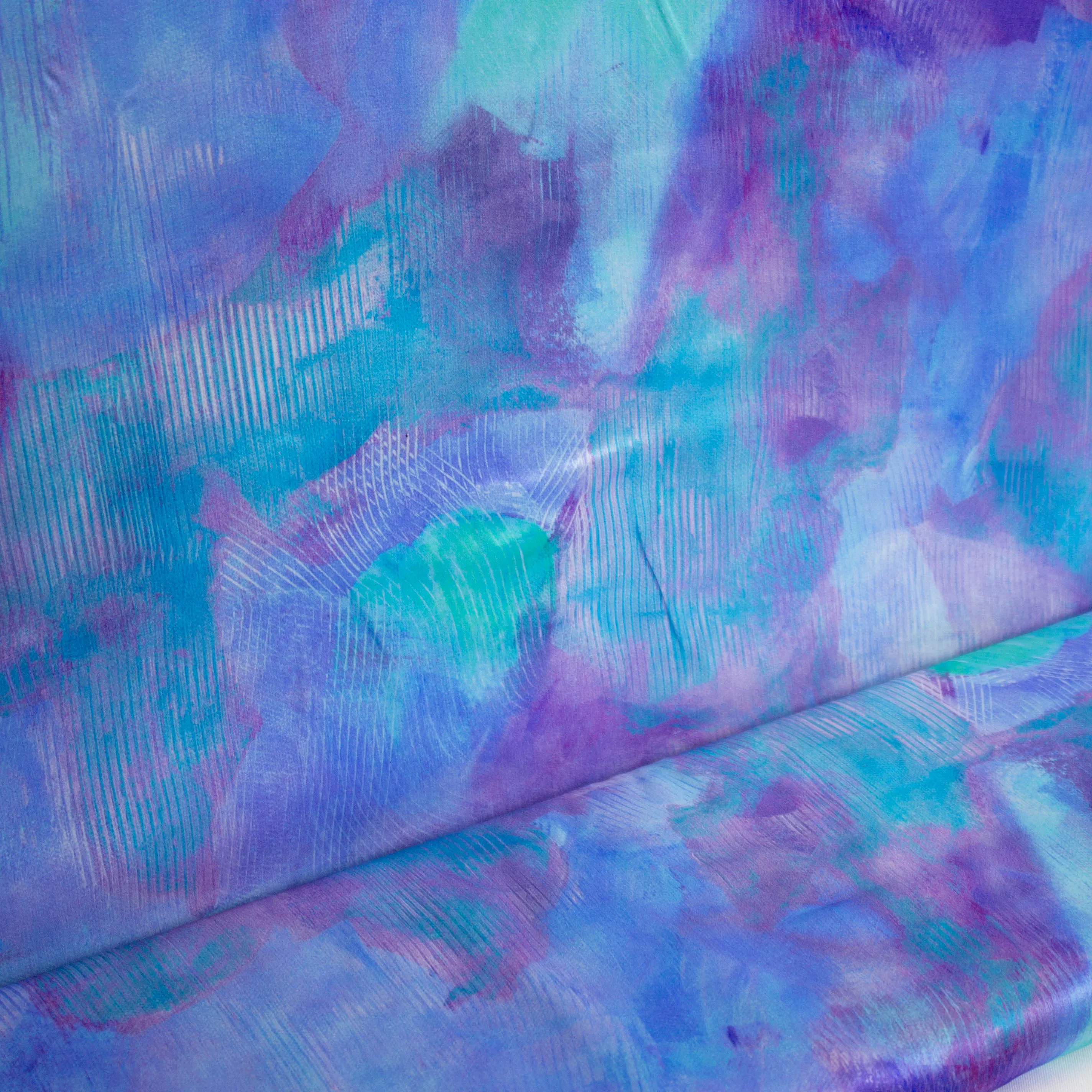 Satijn blauwe print - Alta Moda