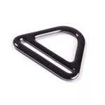 D ring met bandopening - gunmetal - 50 mm - driehoekig