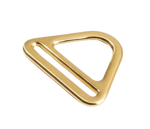 D ring met bandopening - goud - 50 mm - driehoekig