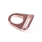 D ring met bandopening - rosé goud - 25 mm - gebogen