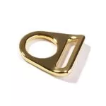 D ring met bandopening - goud - 25 mm - gebogen