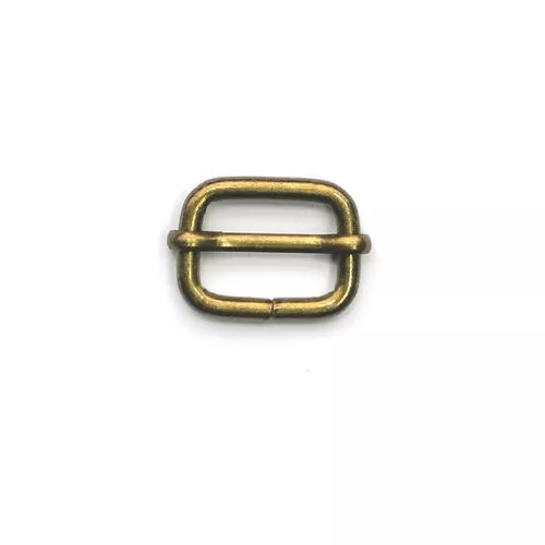Schuifgesp - messing - 15 x 10 mm