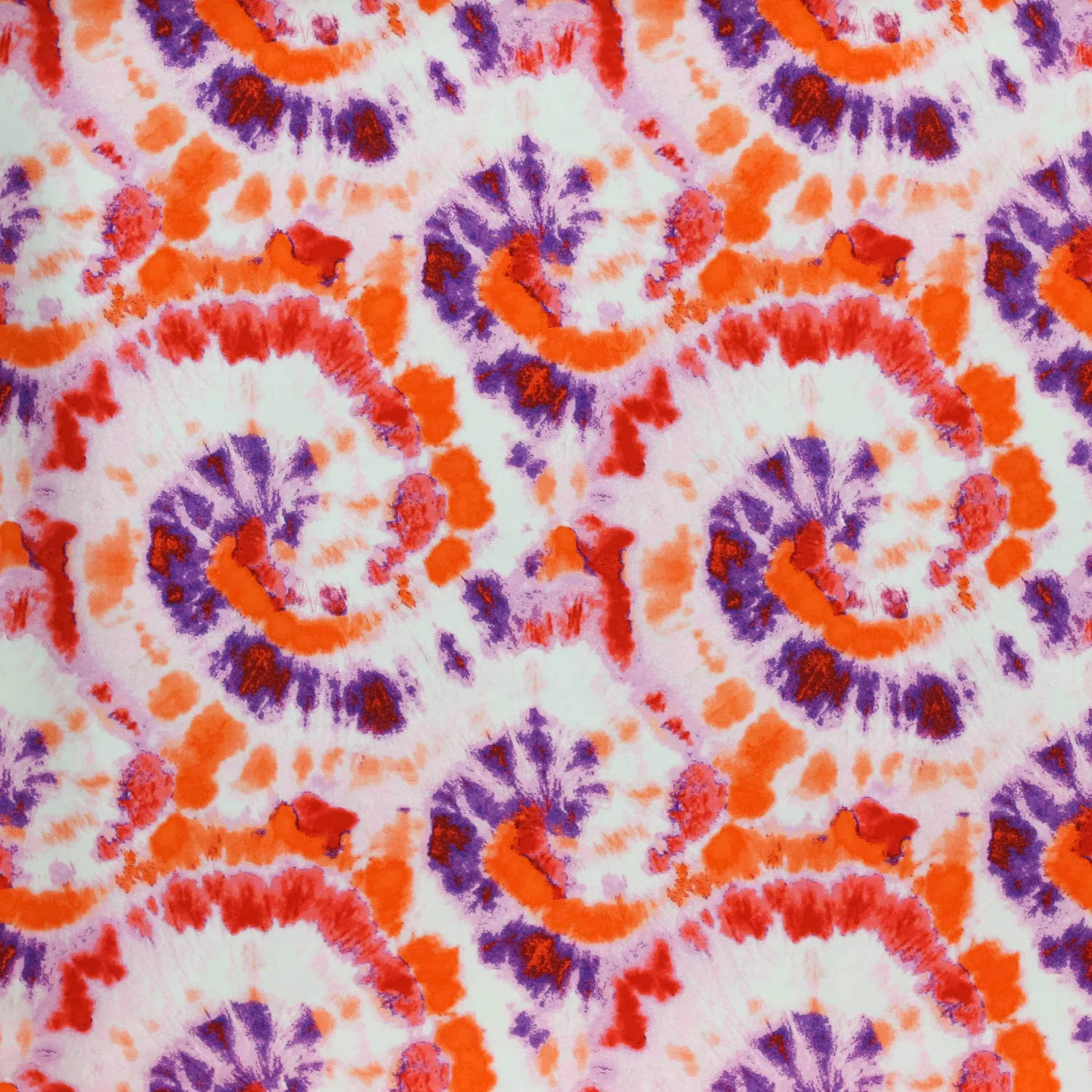 French terry tie-dye print oranje