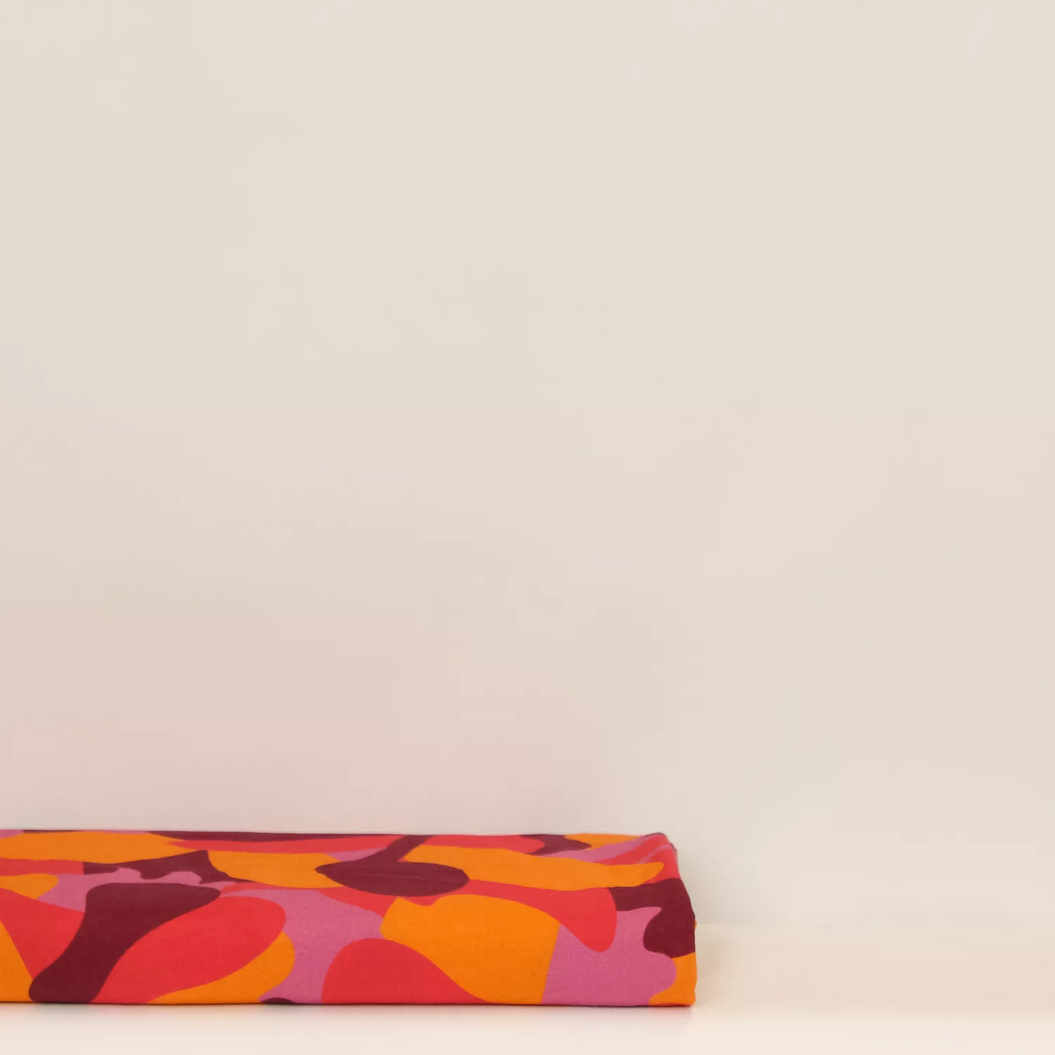Viscose roze/oranje patroon