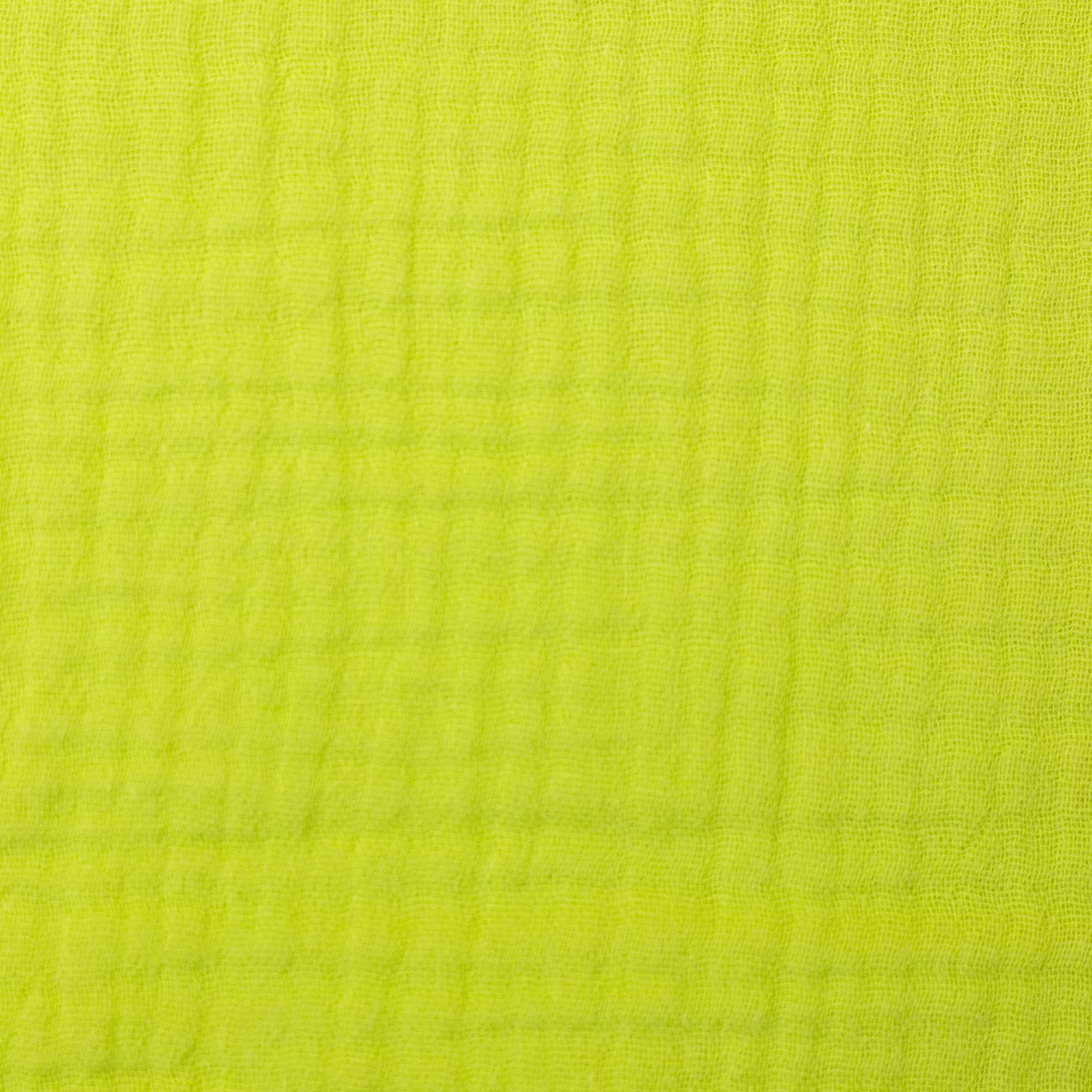 Double gauze effen neon groen