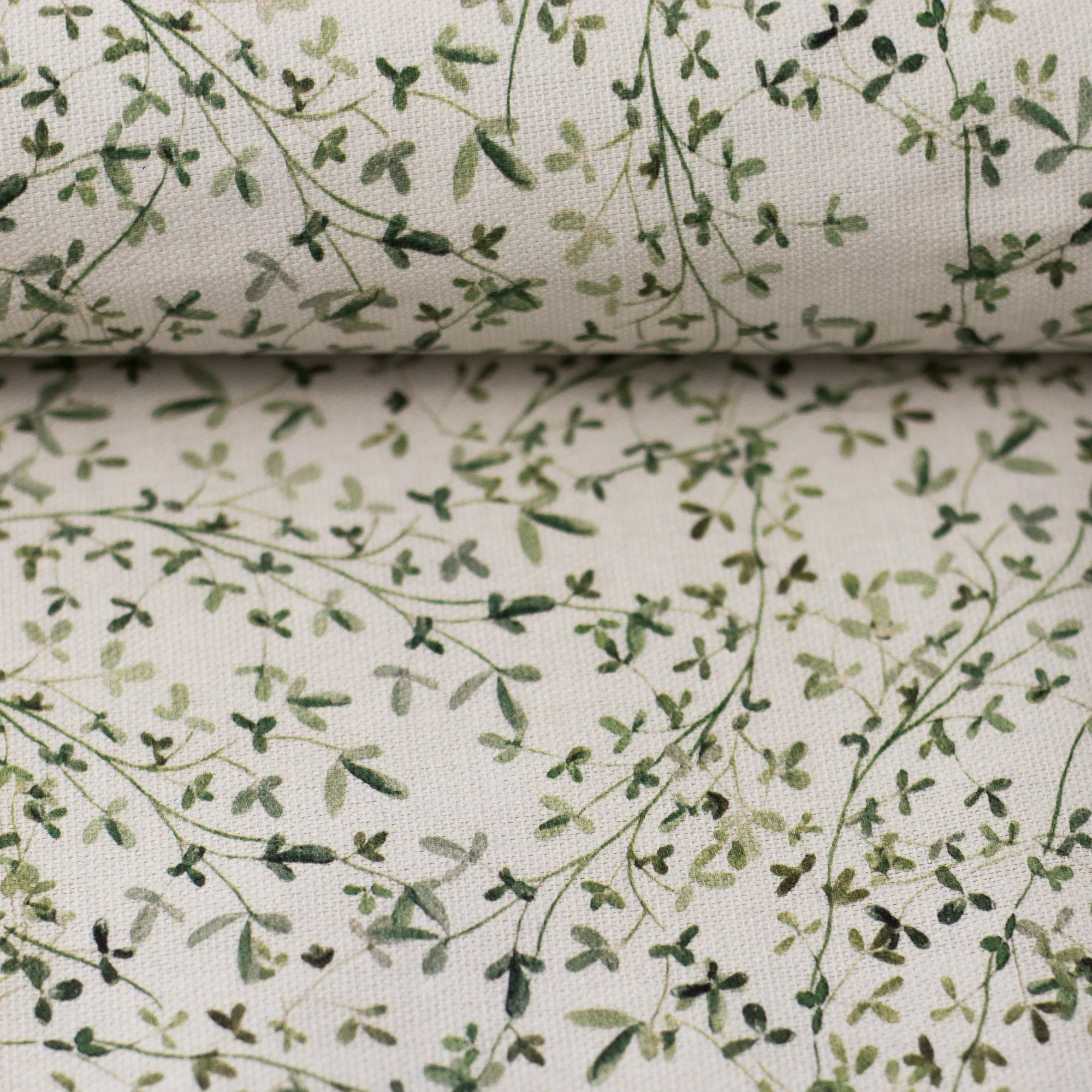 Canvas ecru met plant