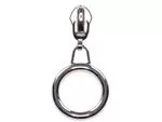 Ritstrekker met ring - 6,5 mm metaal zilver