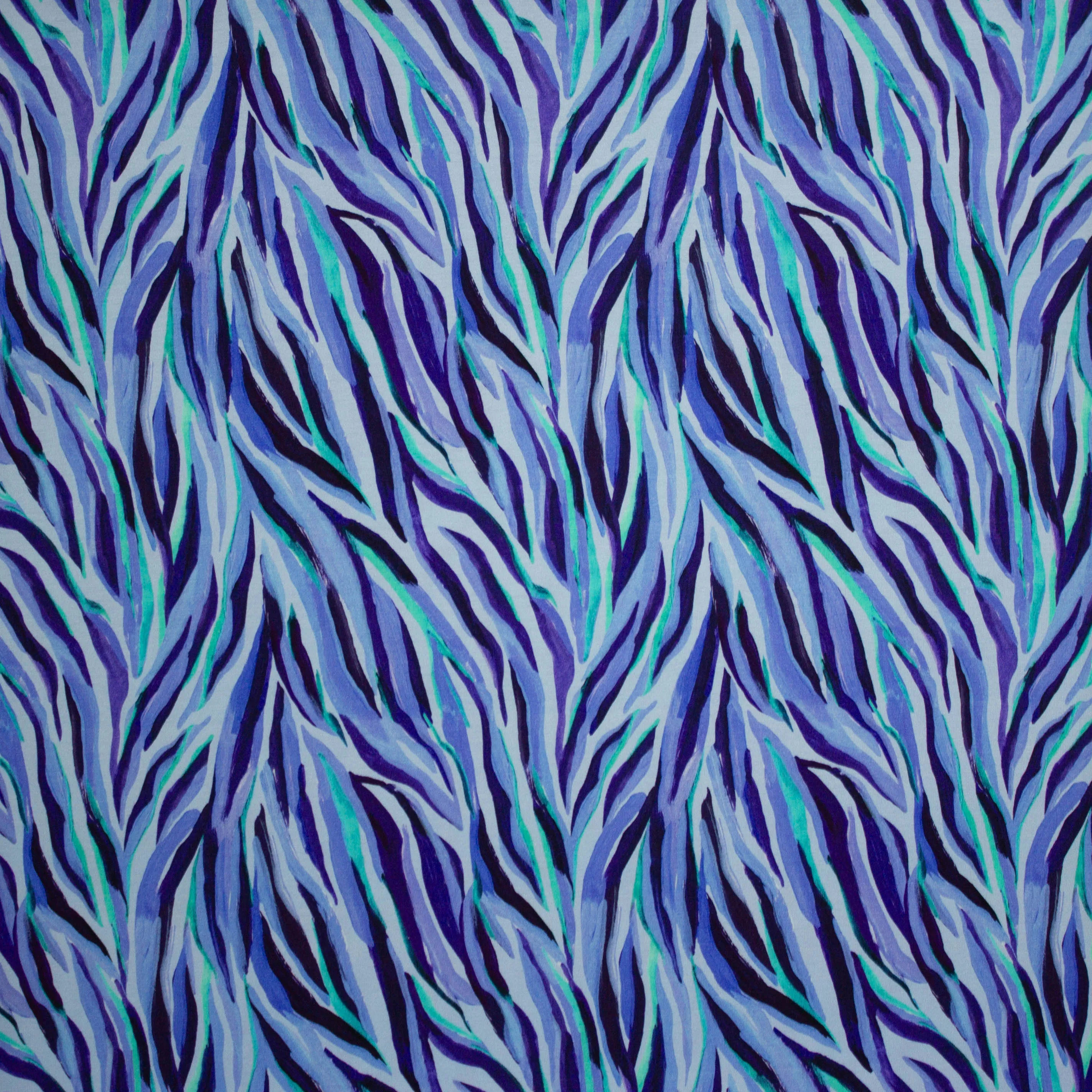 Viscose tricot blauwe print