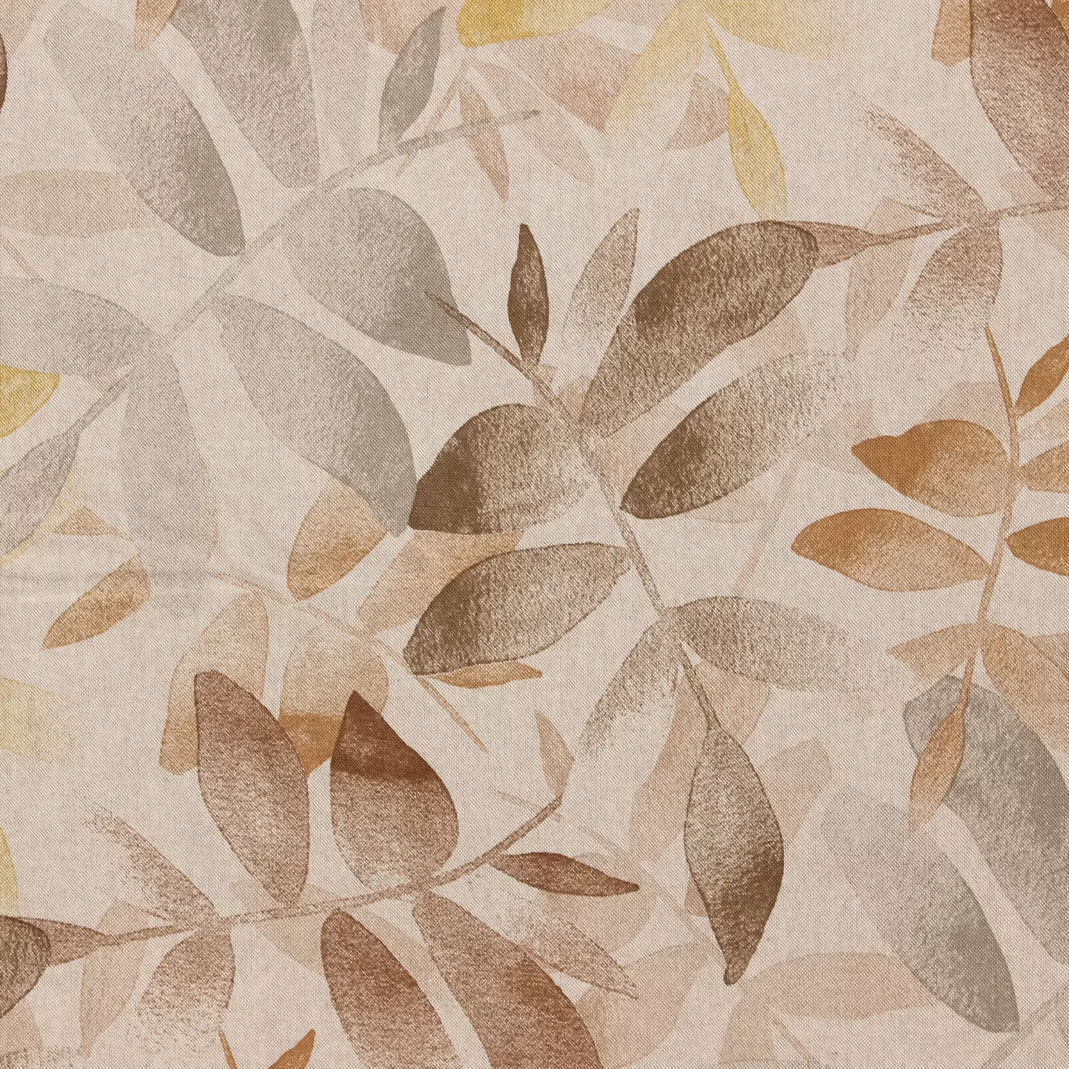 Canvas beige met bladeren  'Autumn Leaves'  - Katia -