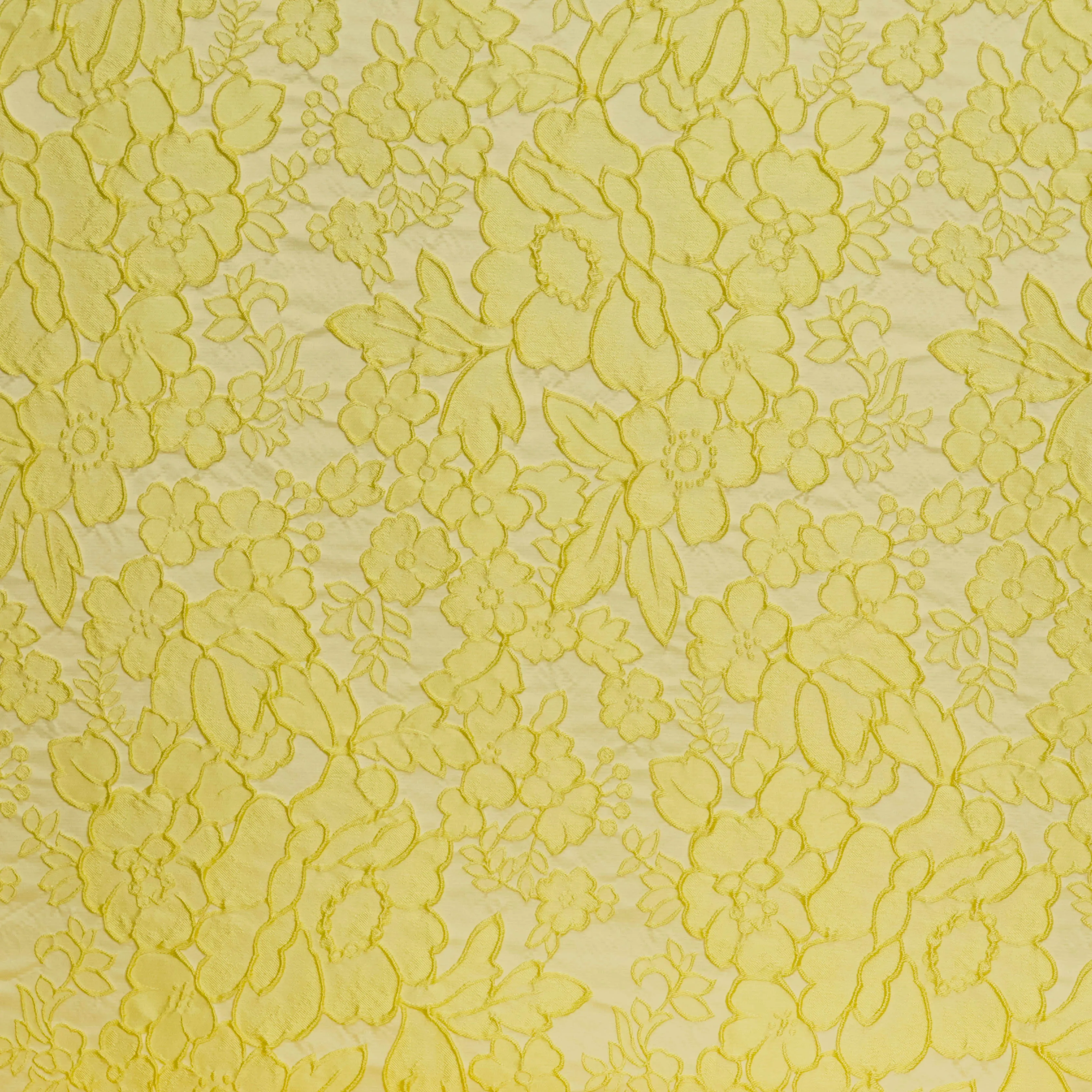 Jacquard geel met bloemen - Lorré