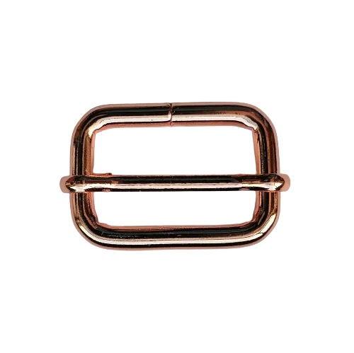 Schuifgesp - rosé goud / koper  32 x 20 mm - dikke rand