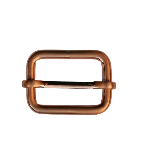Schuifgesp - mat rosé goud / koper  25 x 18 mm