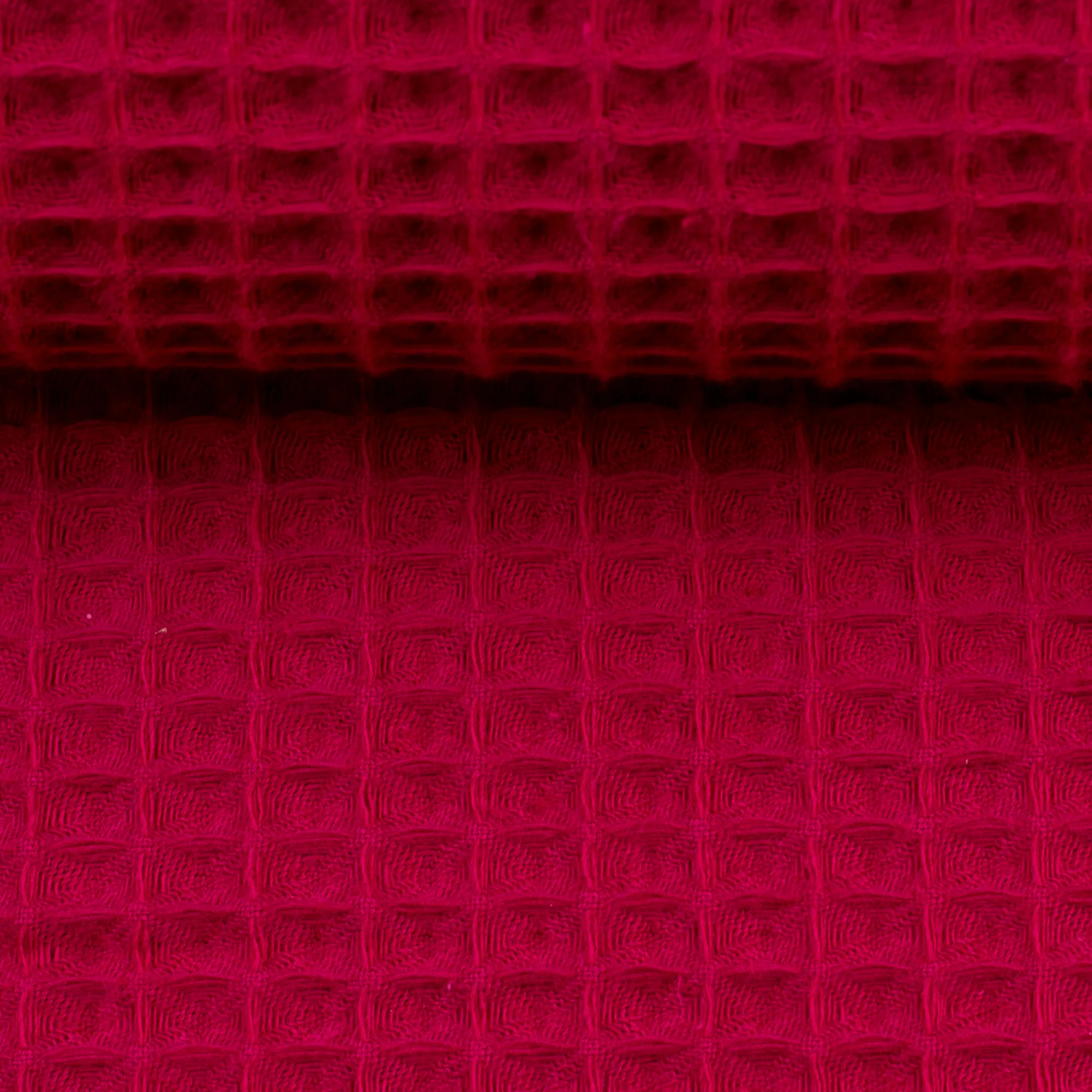 Wafelstof katoen bordeaux 'Nelson'
