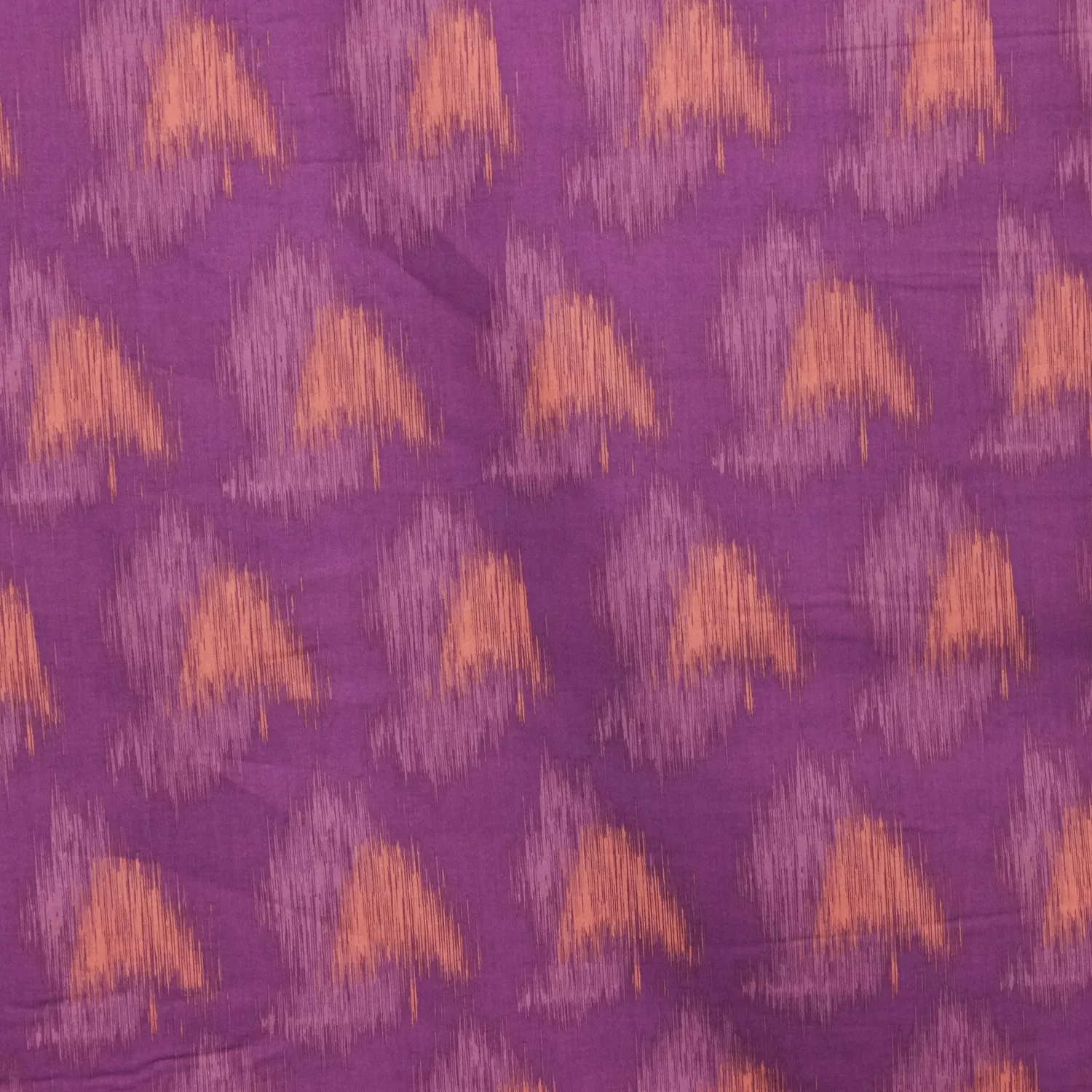 Katoen batist paars met oranje motief - Fibre Mood