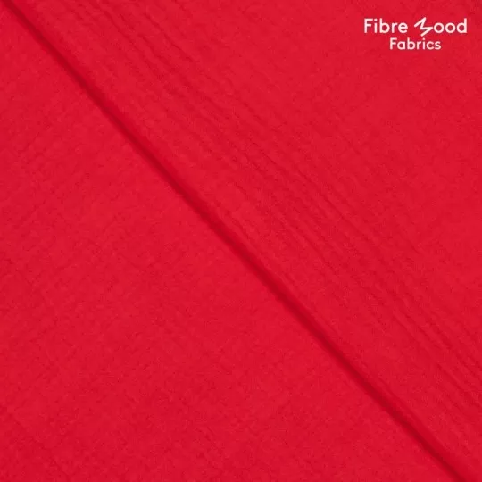 Triple gauze mousseline rood - Fibre Mood