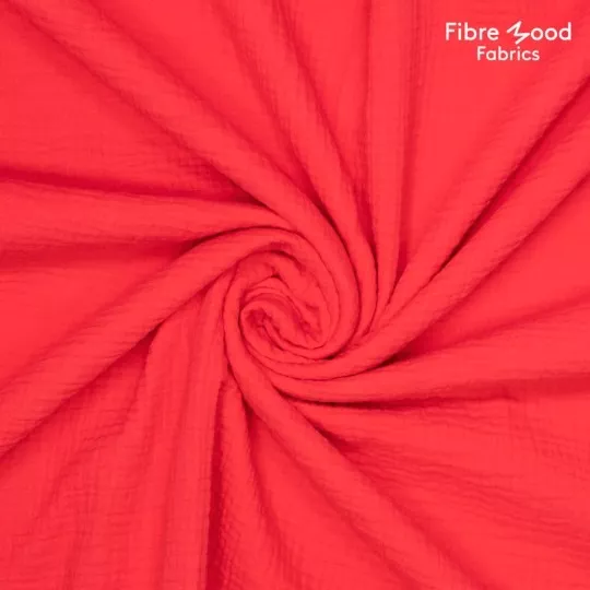 Triple gauze mousseline rood - Fibre Mood