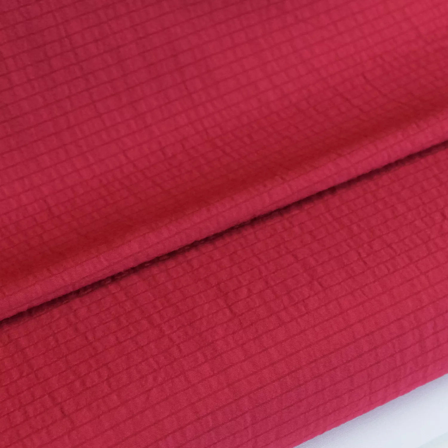 Seersucker viscose roos - Fibre Mood