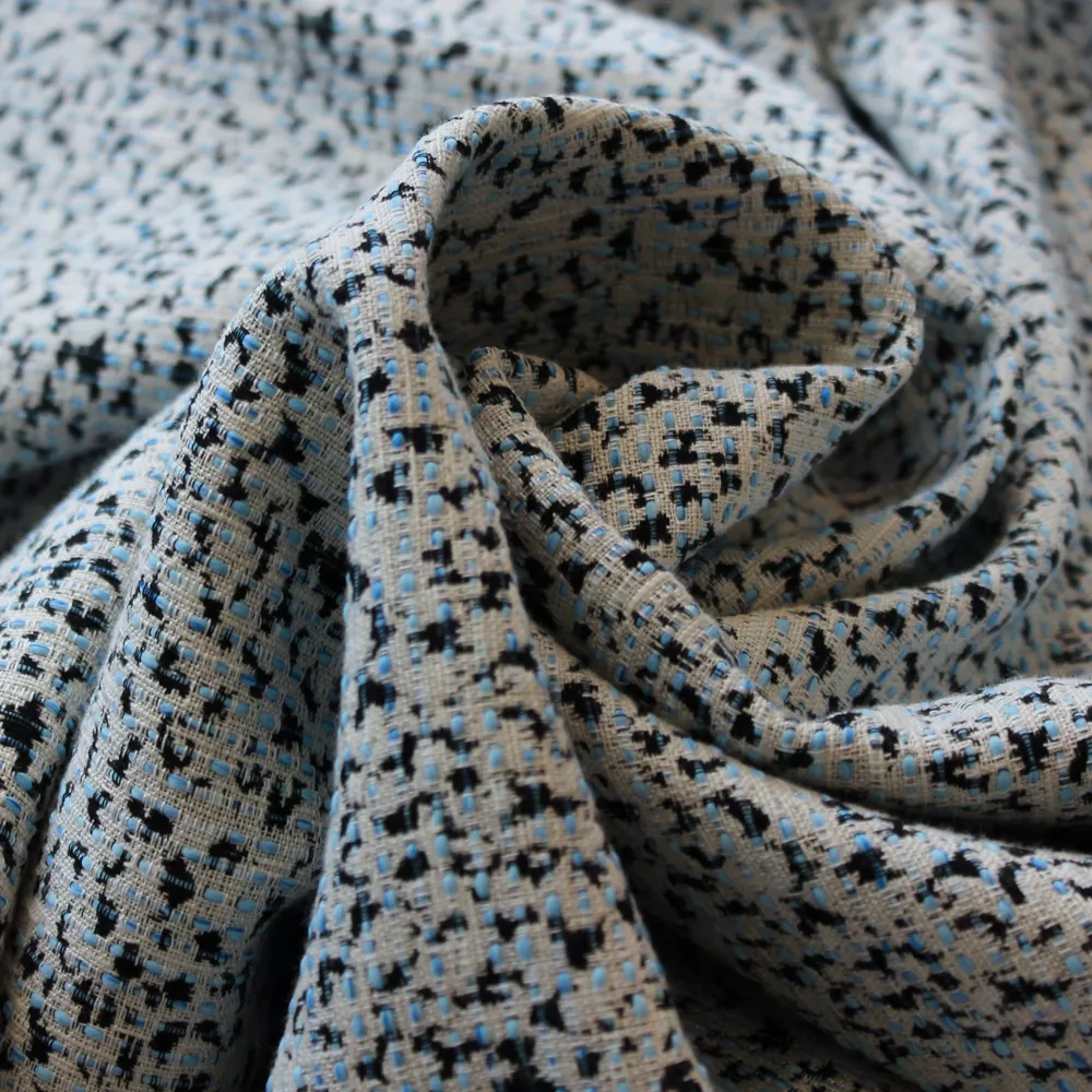 Chanelstof double face blauw - Lorré