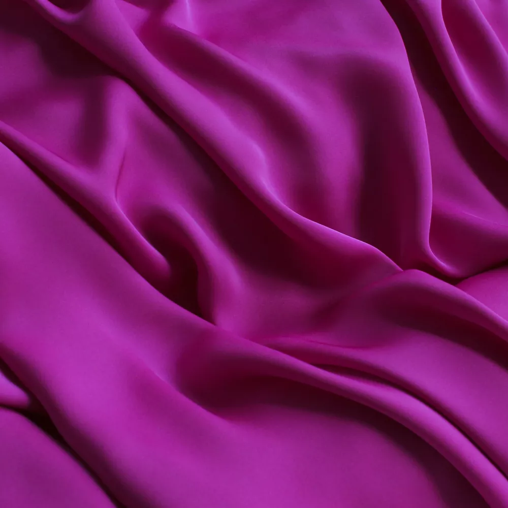 Fijne polyester dubbelzijdige satijn fuchsia - Lorré