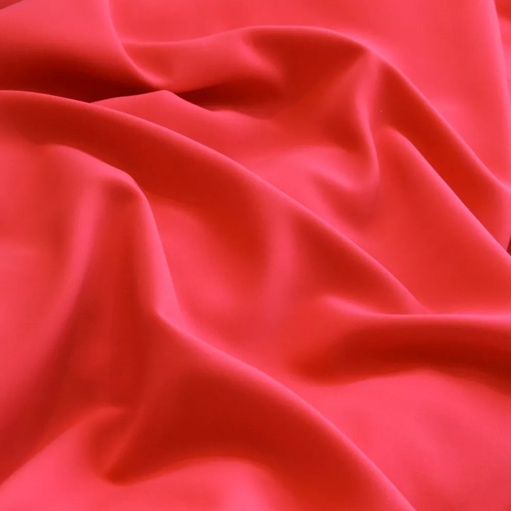 Stretch crêpe aardbei rood- Lorré