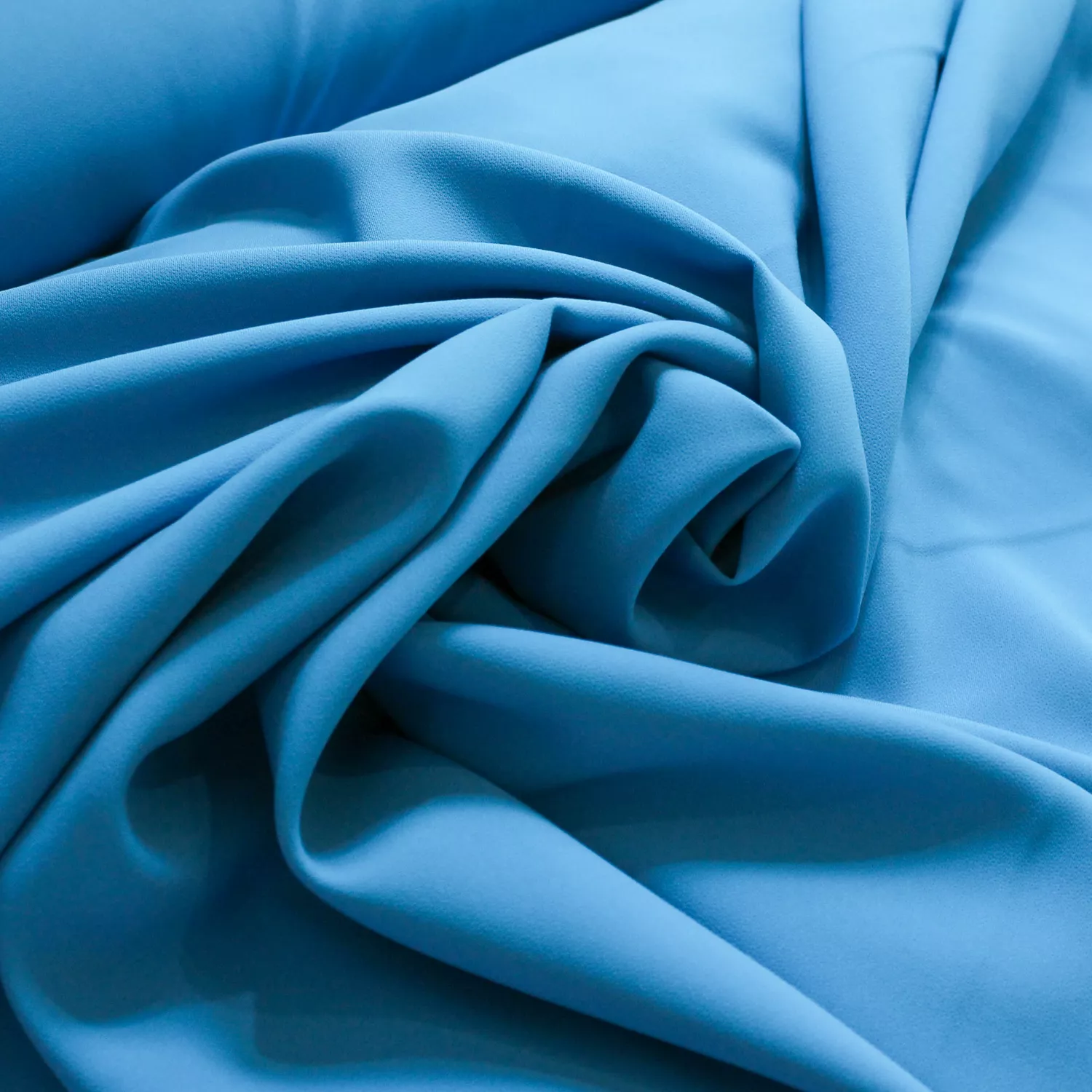 Stretch crêpe blauw - Lorré