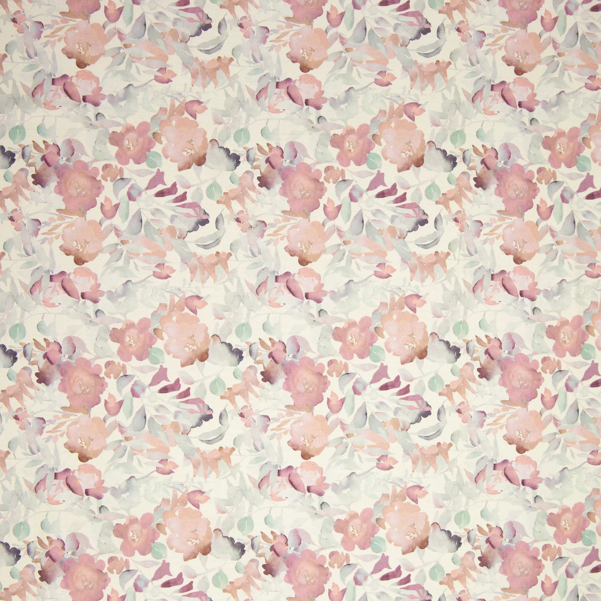 Canvas ecru met bloemen 'Barisa'