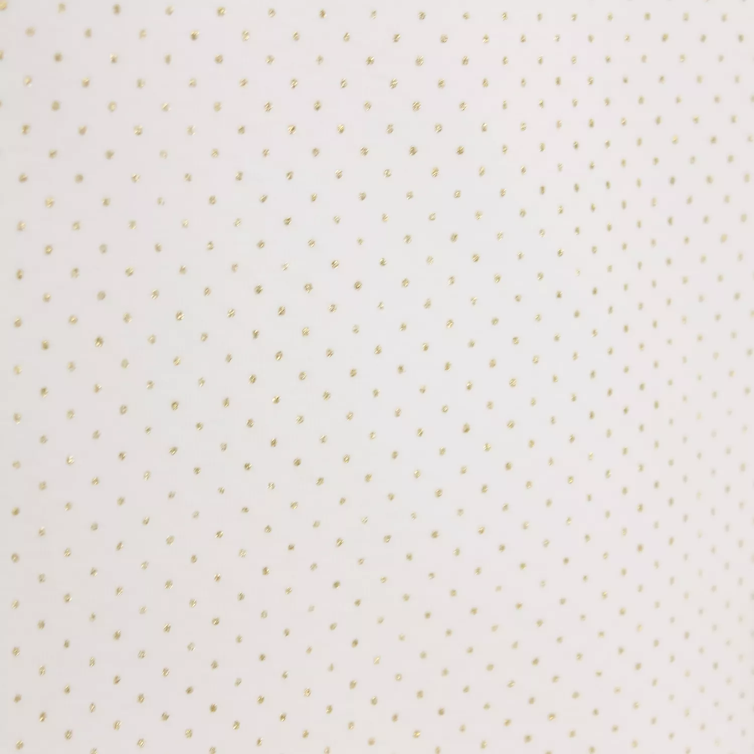 Tricot wit met gouden lurex bolletjes