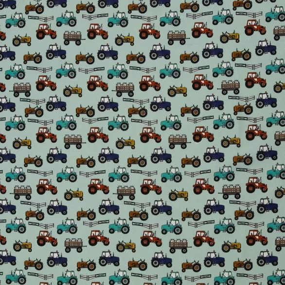 tricot muntgroen met tractors