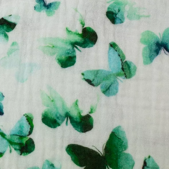 Tetra wit met groene vlinders