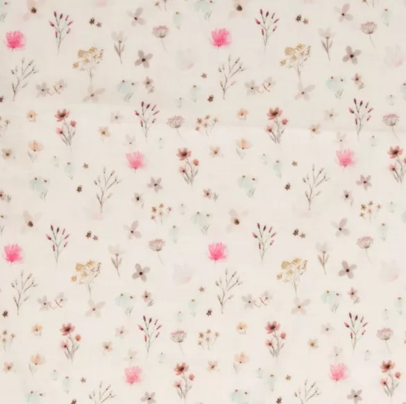 Tetra wit met kleine bloemetjes