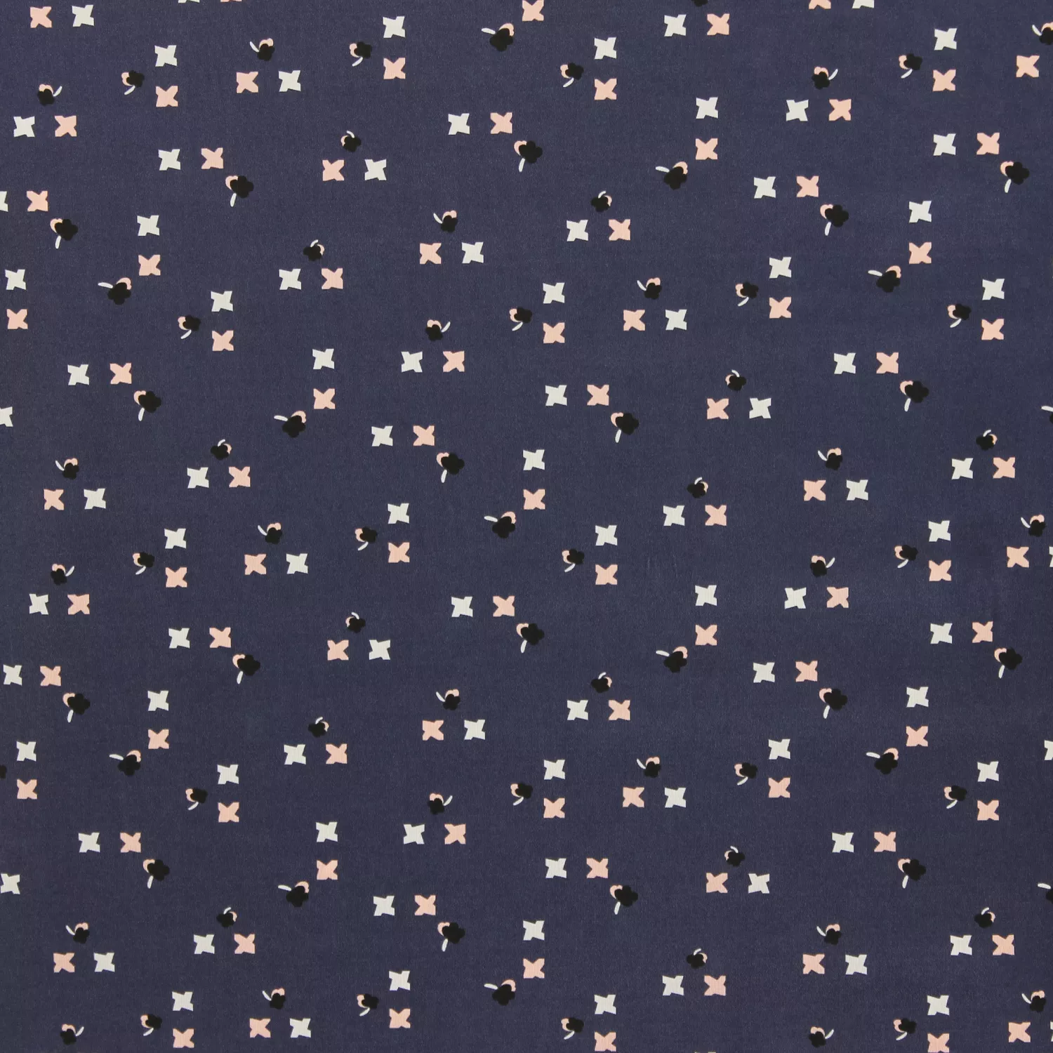 Fijne tricot donkerblauw met abstracte figuren