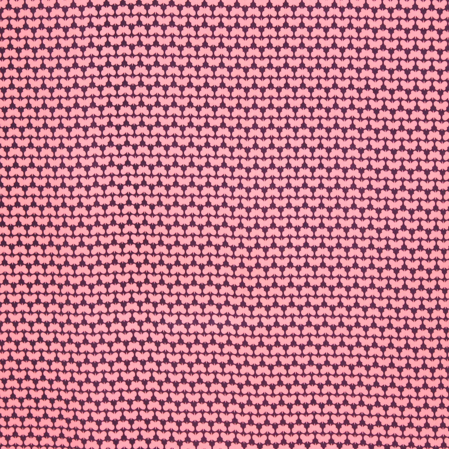 Viscose paars met roze vlinders