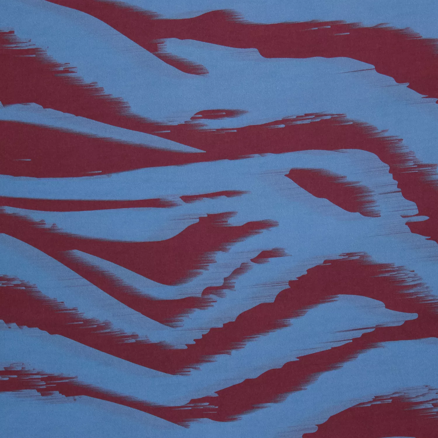 Viscose donkerblauw met bordeaux lijnen