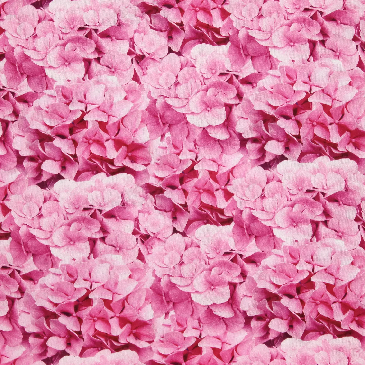 Viscose voile roze hortensia's