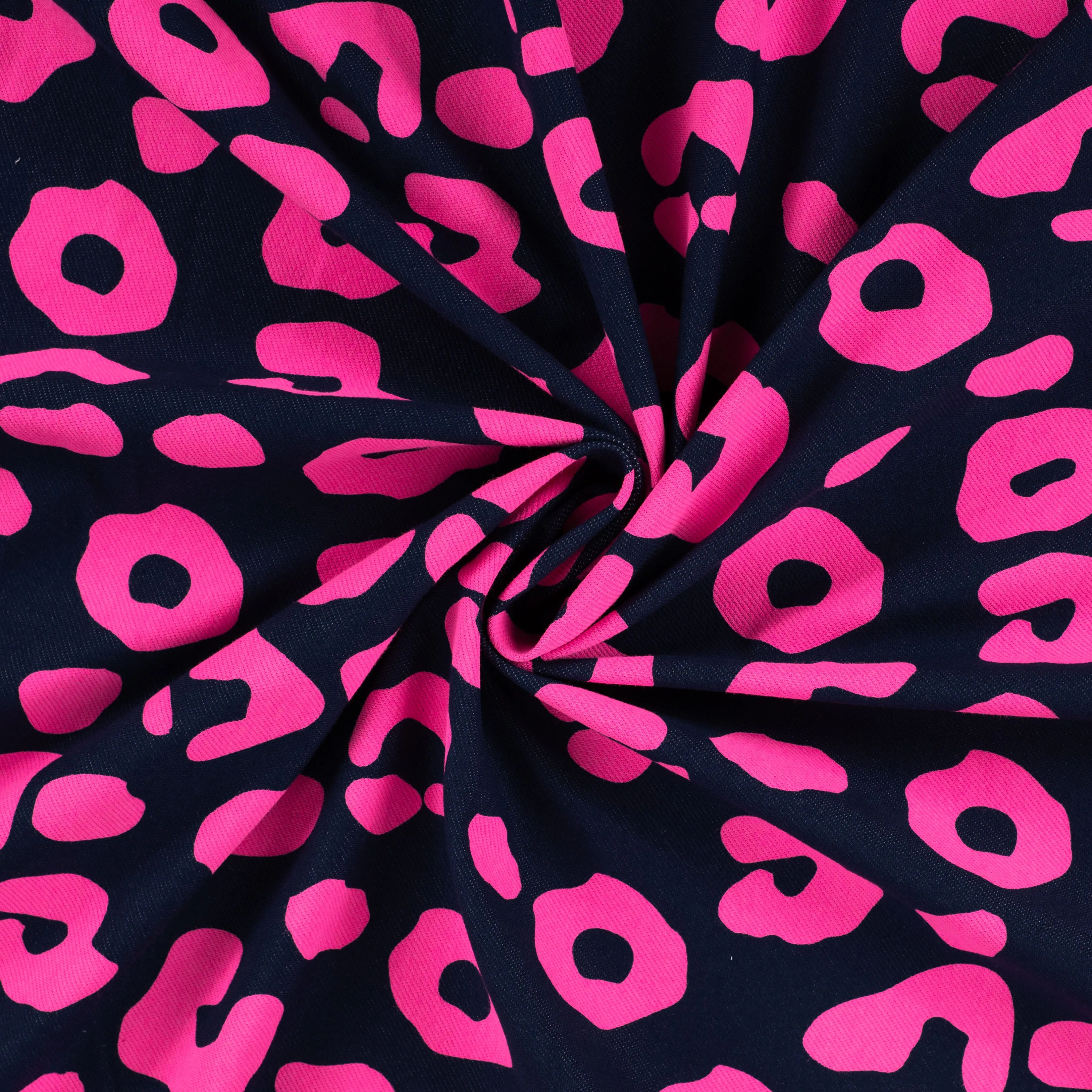 French terry neon luipaardprint